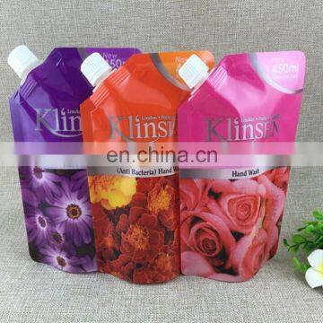 Various high quality Custom transparence Stand up Spout Pouch for laundry