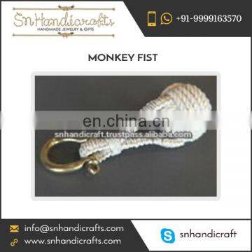 Light Weight Traditional Bracelet Handmade Cotton Monkey Fist Keychain for Sale