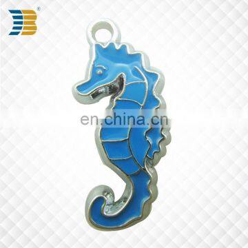 dinosaur shape custom metal charm print with epoxy