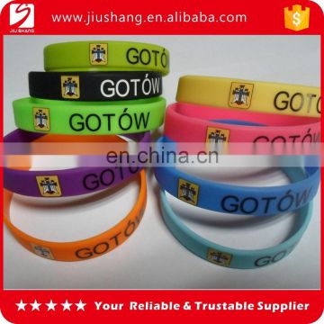 OEM design texture rubber silicone bracelet with customized logo