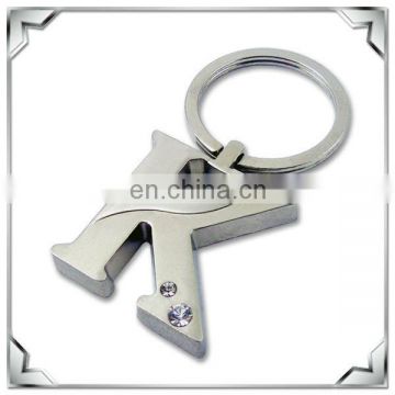 Promotional die cast Letter K metal key chain