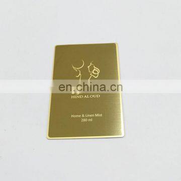 metal golden nameplate label for perfume glass bottles