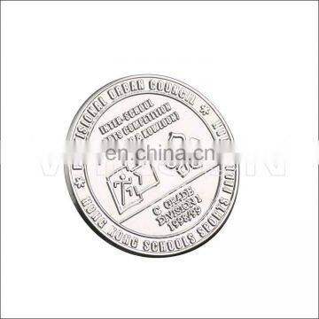 silver plated embossed commemorative coin