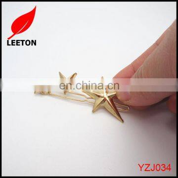 Factory supply popular star fancy hair clips for lady