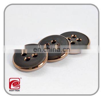 Two sides flat black plating pattern 4 hole resin button