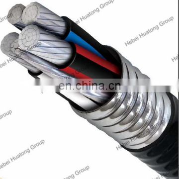 UL 1569 Standard cable 600V Copper Conductors cable MC Cable with THHN/THWN-2 as Inners Aluminum Alloy