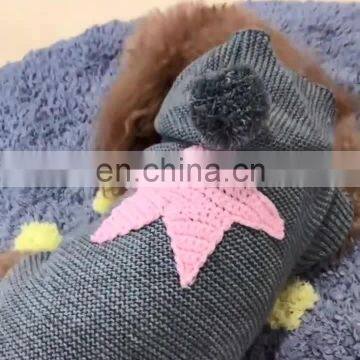 Pet dog Cat star knit sweaters hoodie warm apparel clothes Autumn and winter