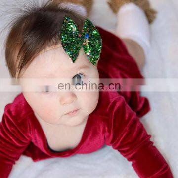 Baby Velvet Dressy Romper Christmas Onesie Baby Bodysuits photo-3