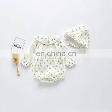 2020 Full Sleeve Children Clothing Spring Autumn Button Baby Flowers Girl Romper photo-4