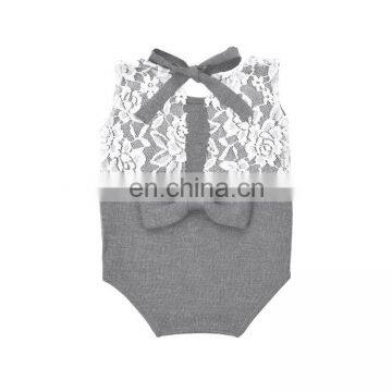 New Design Summer Kids Outfit Dainty Rompers Baby Girl Lace Romper Dainty Romper Newborn Knit Romper Baby Lace Props photo-3