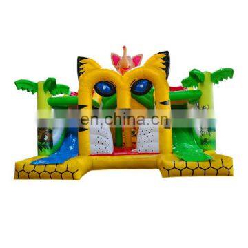 Top price  Inflatable fox jungle  castle house, Inflatable jumping castle with double slide Kids