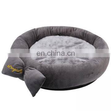 Deep grey 2018 cute detachable winter luxury pet dog beds