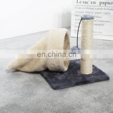 Wooden Sisal Small Plush Wooden Wholesale Interactive Pet Scratch Scratching Cat Scratcher Cat Toy Tree Post For Cat photo-7