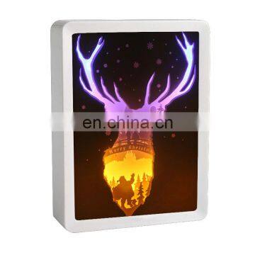 3D Light and Shadow Night Lamp Paper Carving Art Photo Frame Box photo-7