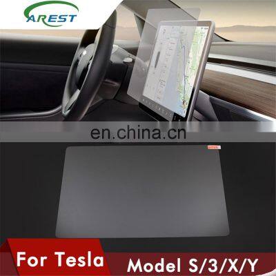 Carest Tempered Glass For Tesla Model 3 Y S X Accessories Center Control Touchscreen Car Navigation Touch Screen Protector Film