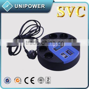 Fireproofing Surge Protector LED Display USB Output 6 Ways Sockets photo-4