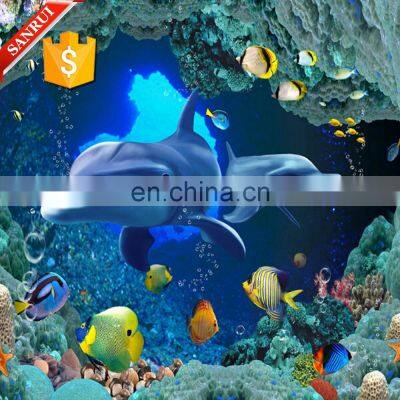 Hot Decorative Dolphin Art tv Background Ceramic 3d Wall Paper photo-4