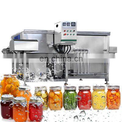 Hot Sale 1000pcs per hour automatic sauce glass bottle washing machine