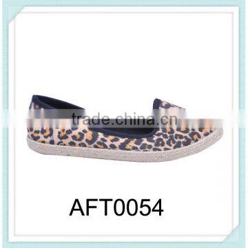 straw leopard canvas slip on shoes