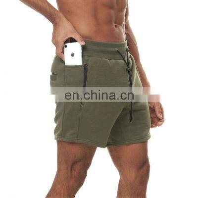 Athletic summer cotton spandex comfortable drawstring side pocket active wear jogger shorts for men