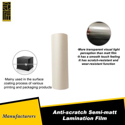 Packaging box surface film coating material bopp anti-scratch semi-matt lamination films roll