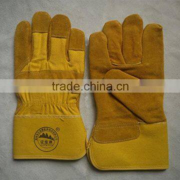 cow split leather working gloves / safety workers gloves