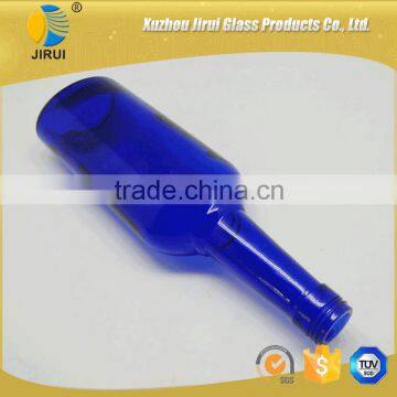 650ml Round Shape Cobalt Blue Glass Wine Bottle