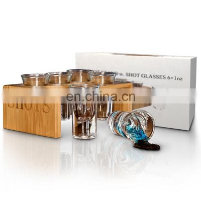 VIP service wooden shot glass tray with high quality