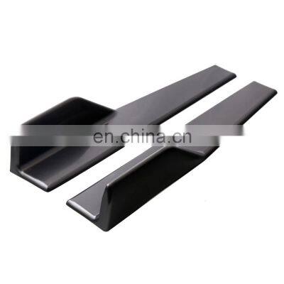 2PCS Universal Classic Black Car Side Skirts Car Rocker Spiltters