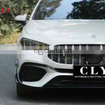 CLY Car Bumpers For 2019-2021 Mercedes Benz W177 A Class Facelift 2021 A45 AMG Bodykit Diffuser With Exhaust Pipe photo-4