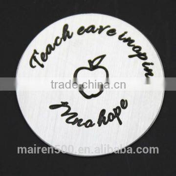 B99 Stainless Steel 22mm Plate for Floating Charm Glass Locket
