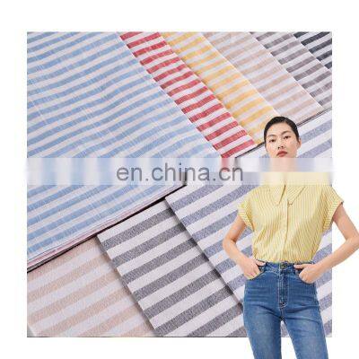 New Design wholesale fabric roll striped stocked textile 100%cotton fabric for skirt