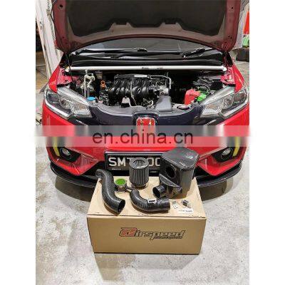 Airspeed Brand 100% Dry Carbon Fiber 3k Twill Accessories Cold Air Intake Filter For Honda FIT GK5 1.5L