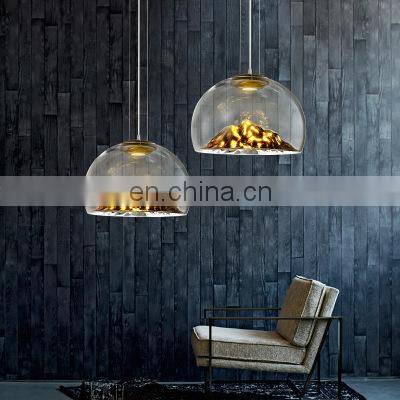 Home Hotel Hanging Lighting Glass Pendant Lights Modern Art LED Chandelier Light photo-3