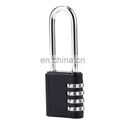 Hot sale Durable gym 4-digit combination door lock luggage safety resettable safety padlock