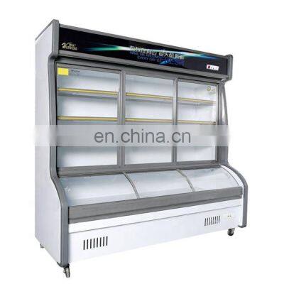 fruits and vegetables display freezer cooler restaurant barbecue malatang refrigerator preservation frozen commercial