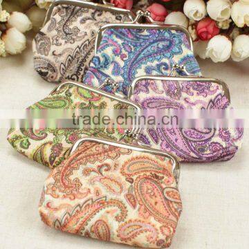 New Indian style pattern clutch handbag money clasp purse