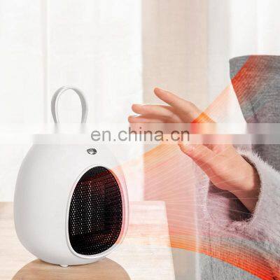 500W Stand Electric Heater Adjustable Thermostat Personal Space PTC Ceramic Heat Element Portable Mini Desktop Fan Heater