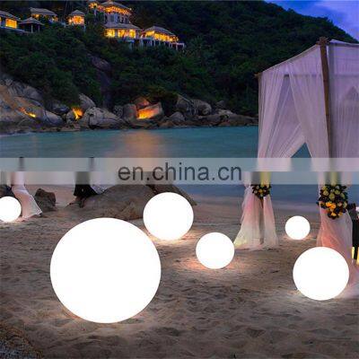 16 color RGB round decorative outdoor garden swimming pool water floating outdoor solar plastic led ball sphere stone light lamp