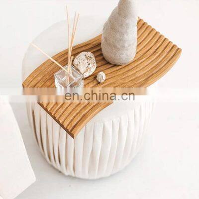 Hot Sale Handmade Wooden Wave Ripple Tray Decorative Vanity Table Board Dining Room Centerpiece Decor Vietnam Supplier photo-2