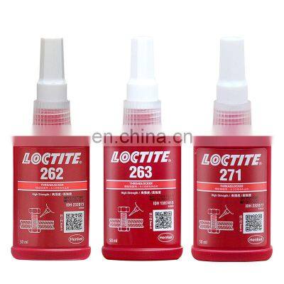 50ml Loctiter 262 263 271 Thread locking glue fluoresces Screw Sealing Adhesive anti vibration Prevent movement loose Adhesive