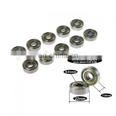 Customize ABEC1 precision 608 Bearings Deep Groove Skateboard Bearing 608 ABEC1