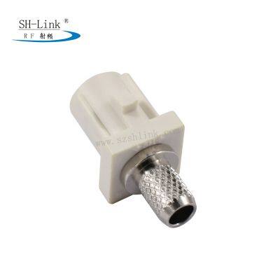FAKRA Straight Type A White Short Male Crimped RG58 Cable Automotive RF Connector photo-4