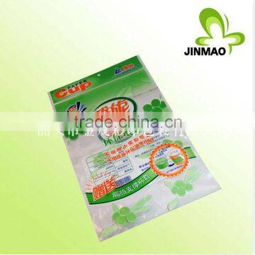 Three sealed sides printed resealable bags with handle