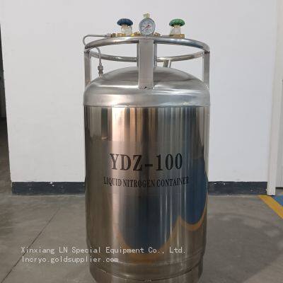 Stainless Steel Self Pressurized Liquid Nitrogen Tank YDZ-100 Factory Wholesale Price Discount photo-2