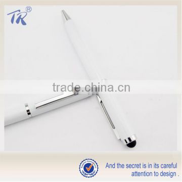 Alibaba China Simple Design Promotional Metal White Touch Pen