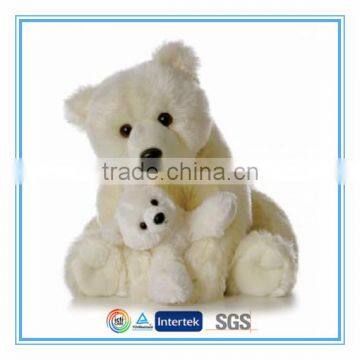 Custom mom and baby plush toys plush polar teddy bear