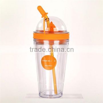 2015 hottest sale plastic tumbler, top quality plastic tumbler with straw