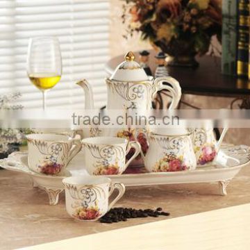 Antique Royal Porcelain Tea Cup Set For 6 Person