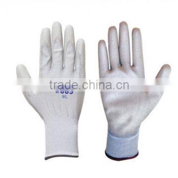 Antistatic pu Coated Gloves/ Nylon Work Gloves photo-4